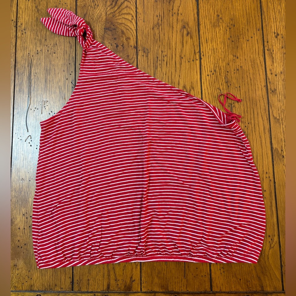 American Eagle Soft Sexy One Shoulder Striped Cropped Tank
